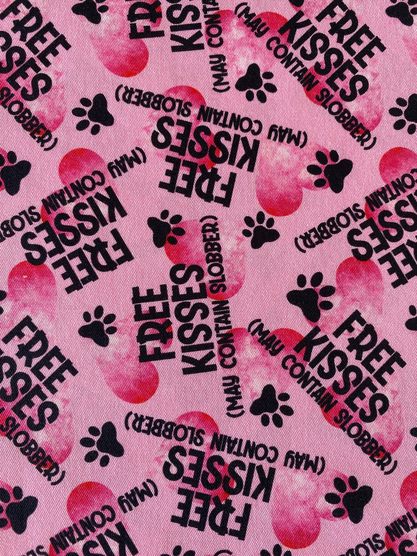 Free Kisses - Pink Dog Bandana
