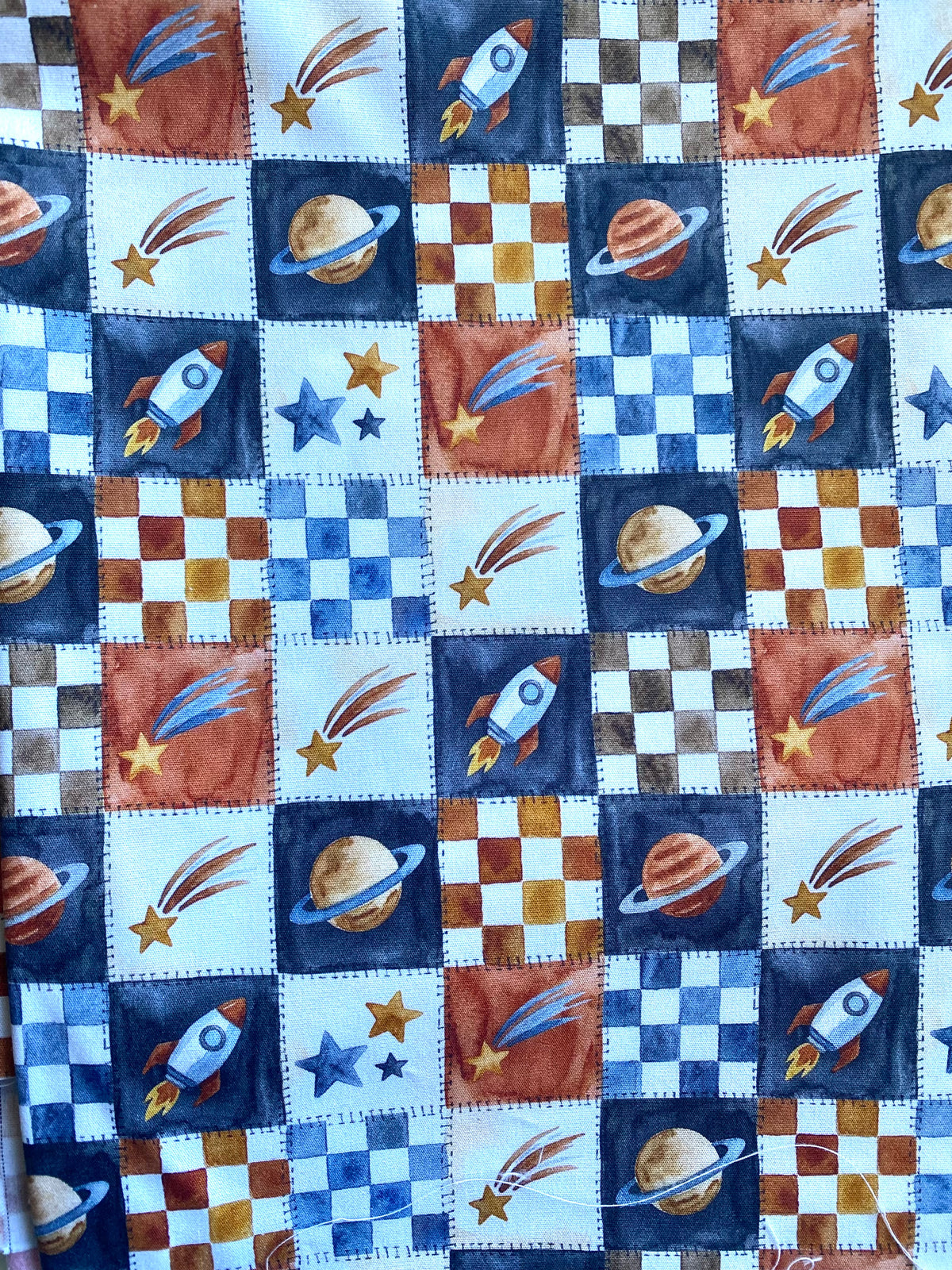 In Space Patchwork Bow & Bow Tie