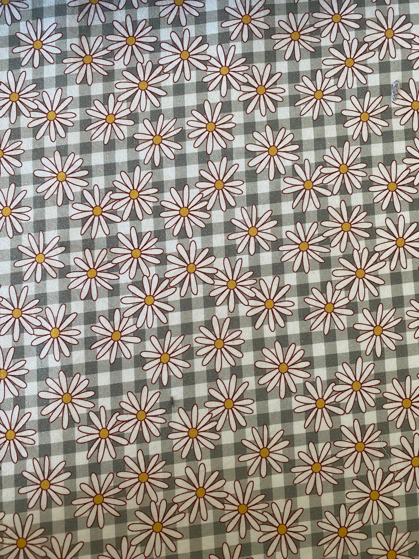 Green Gingham Daisy Dog Bandana