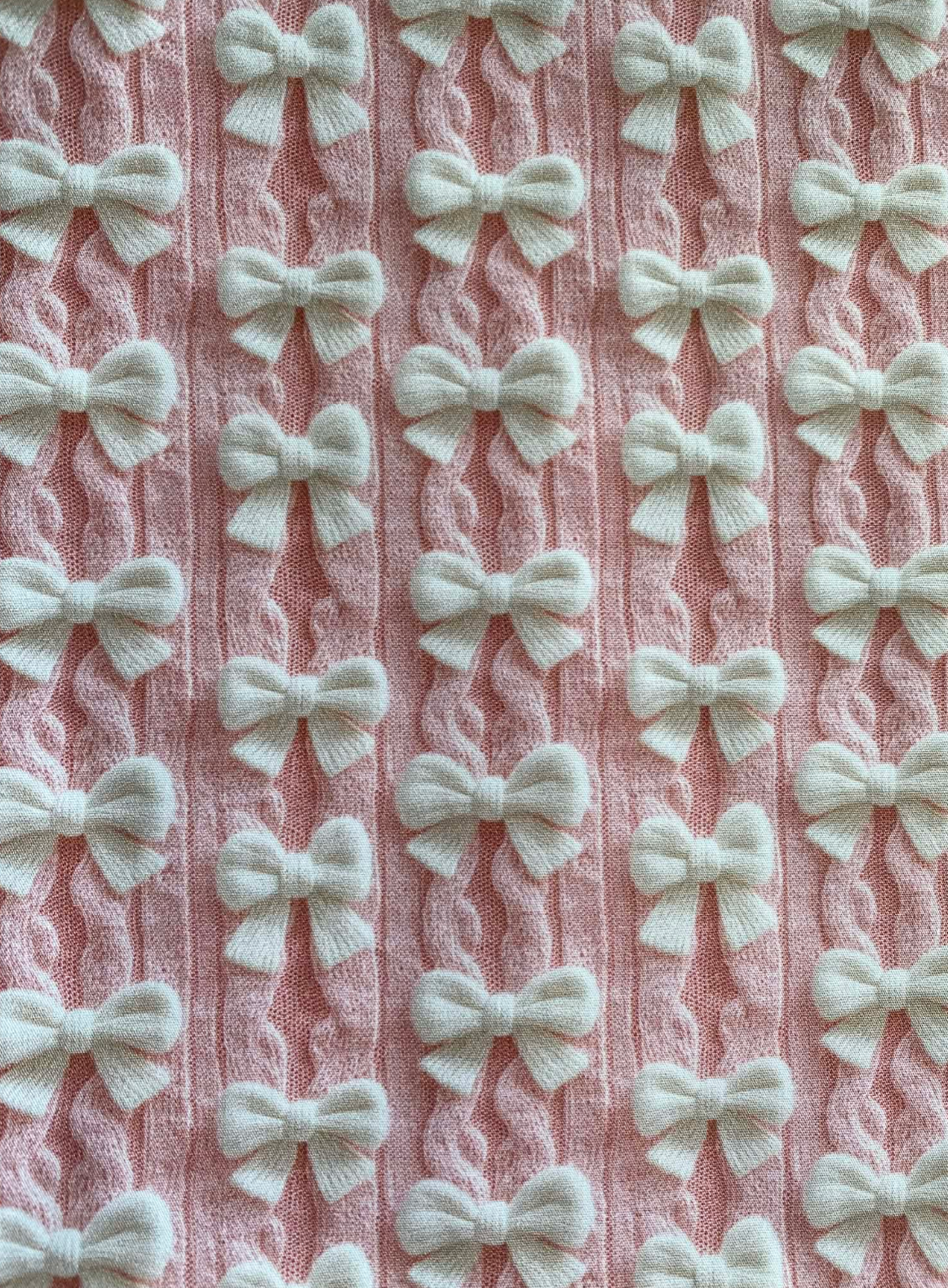Pink Sweater Bows Bow & Bow Tie