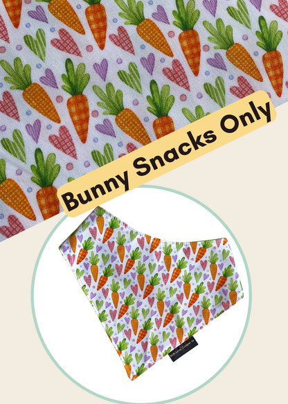 Bunny Snacks Only Dog Bandana