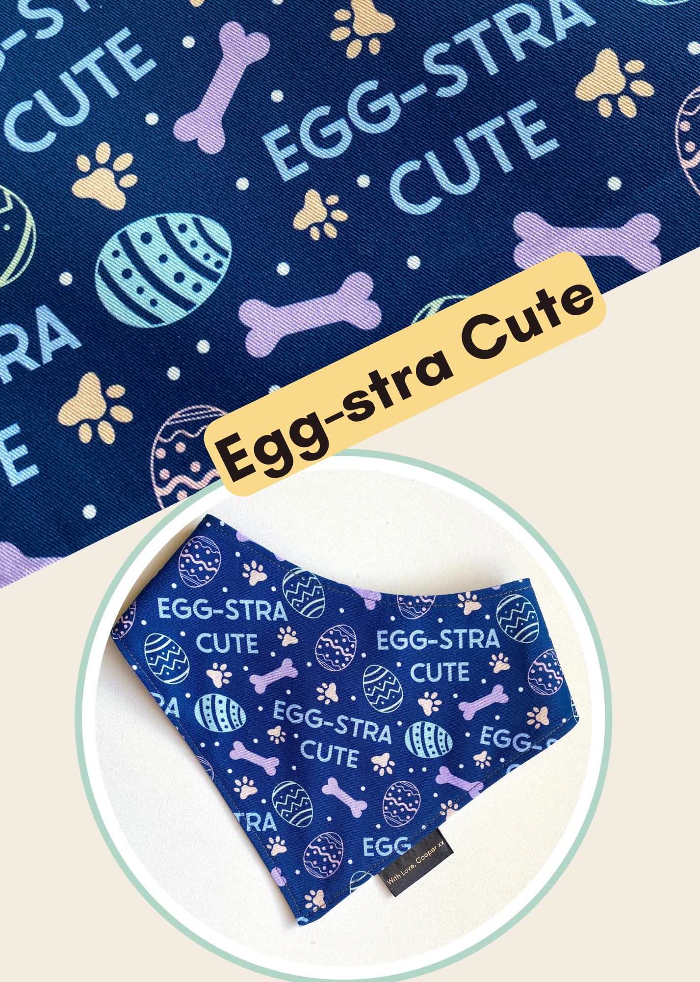 Eggs-stra Cute Dog Bandana