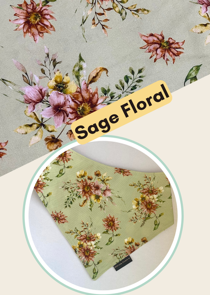 Sage Floral Dog Bandana