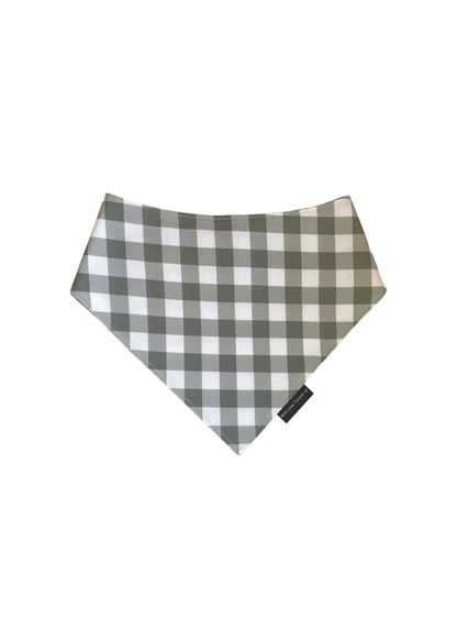 Moss Green Gingham Dog Bandana