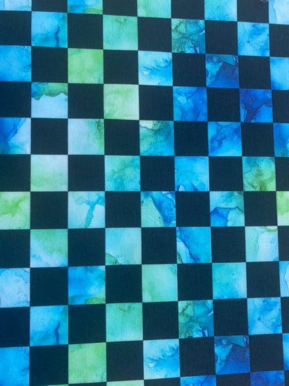 Black & Green Waterchecks Dog Bandana