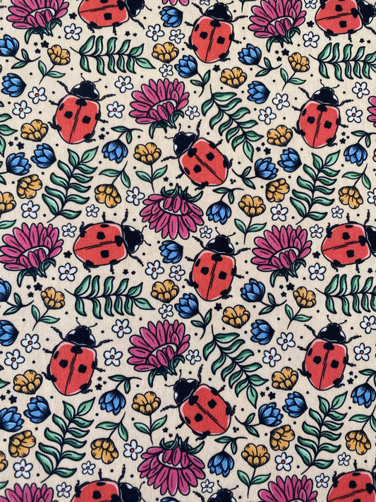 Ladybug Floral Dog Bandana