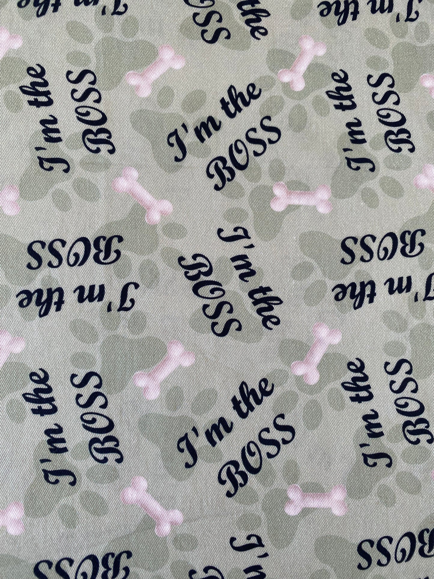 I'm the Boss - Green Dog Bandana