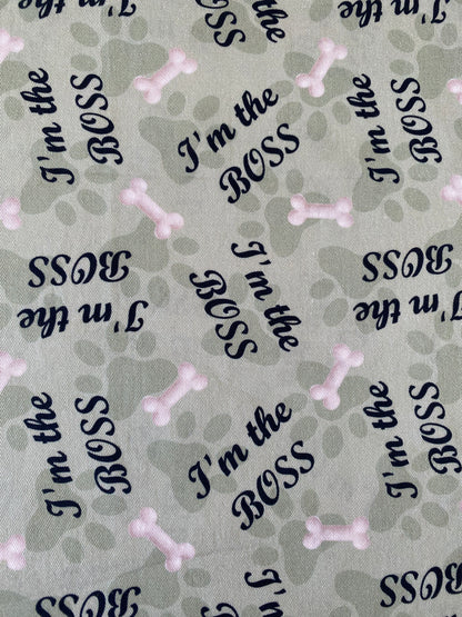 I'm the Boss - Green Dog Bandana