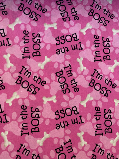 I'm the Boss - Pink Dog Bandana