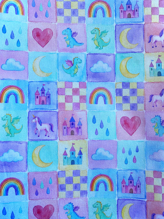 Fairytale Patchwork Dog Bandana