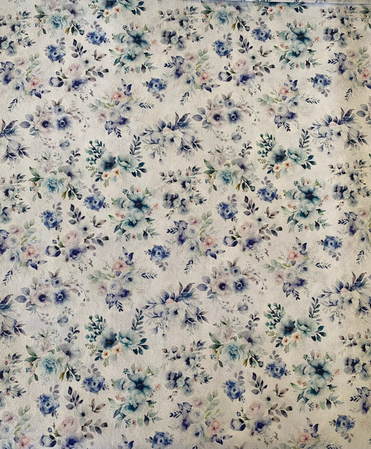 Watercolour Blue Floral Dog Bandana