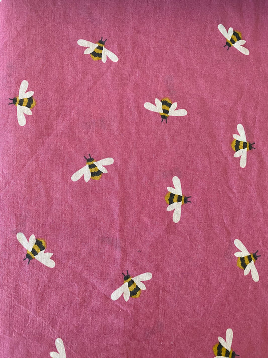 Pink Bees Bow & Bow Tie