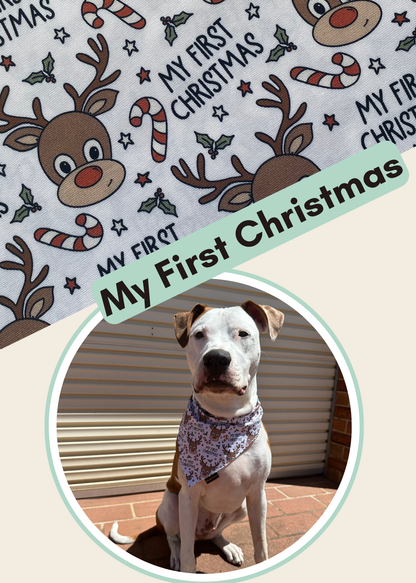 My 1st Christmas Dog Bandana