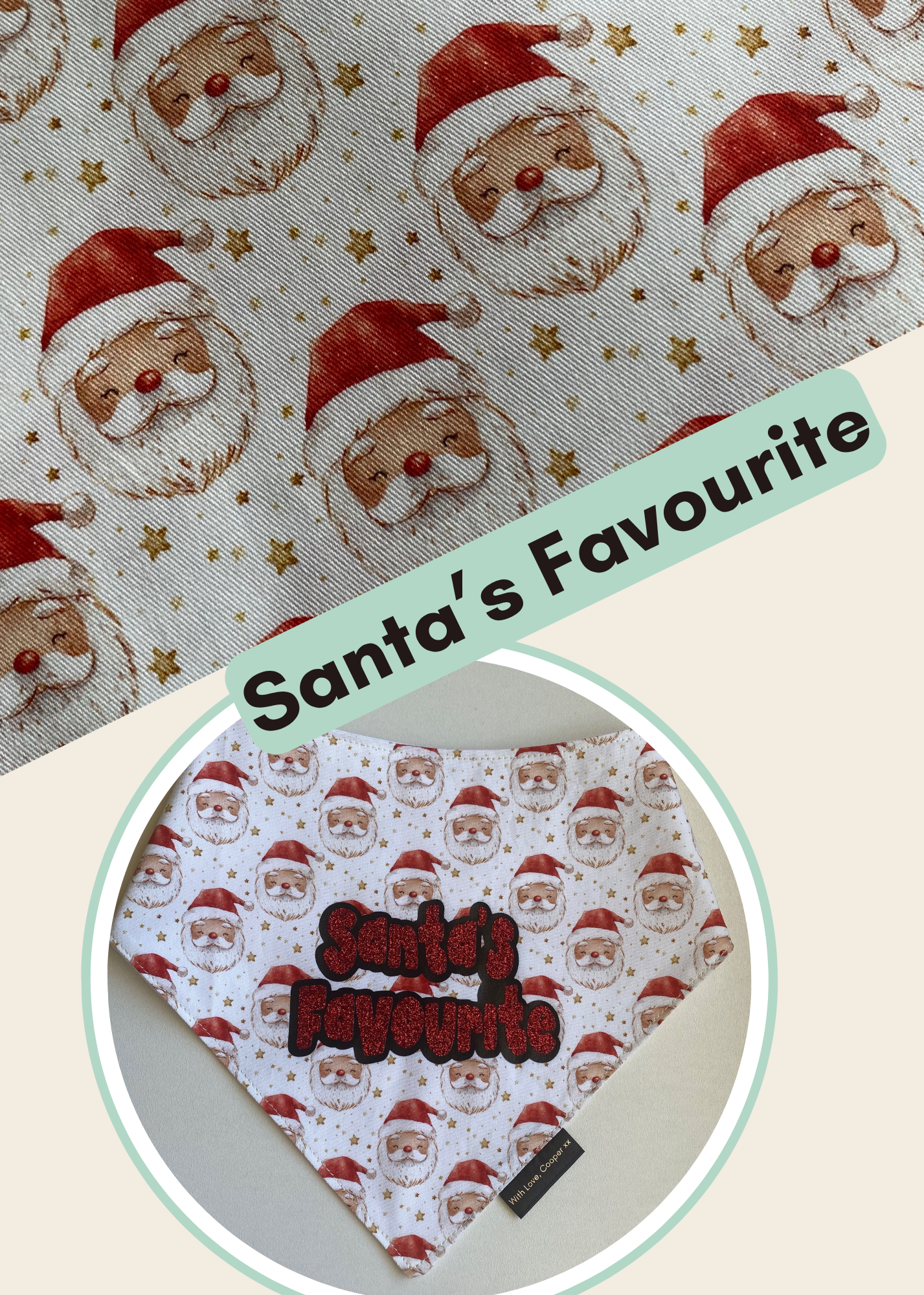 Santa's Favourite Dog Bandana