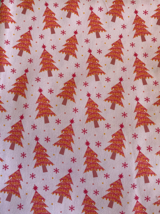Pink Christmas Trees Dog Accessories