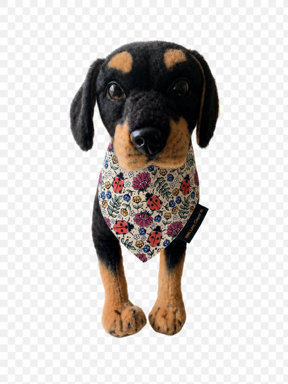 Ladybug Floral Dog Bandana