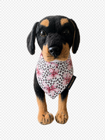 Cheetah Bow Dog Bandana